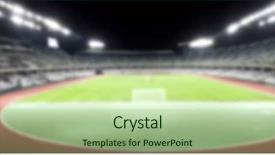  Presentation with real madrid football - Audience pleasing presentation theme consisting of real madrid - de focused background of soccer backdrop and a mint green colored foreground