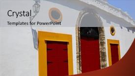  Presentation with real food beef - Presentation theme consisting of real maestranza bullring plaza toro background and a  colored foreground