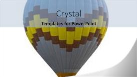  Presentation with balloon - Presentation with real-multicolored-hot-air-balloon background and a  colored foreground