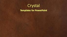  Presentation with leather - Presentation theme featuring real natural leather texture material background and a tawny brown colored foreground