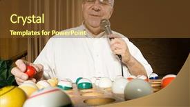  Presentation with numbers - Audience pleasing slides consisting of real numbers - bingo caller at work backdrop and a tawny brown colored foreground