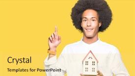  Presentation with generation and african american culture - Colorful presentation enhanced with real numbers - young african american man backdrop and a  colored foreground