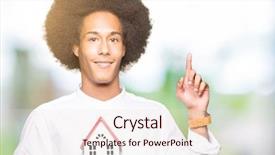  Presentation with african american seniors - Presentation design consisting of real numbers - young african american man background and a lemonade colored foreground