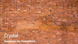  Presentation with old brick wall texture - Colorful theme enhanced with real old brick wall texture backdrop and a coral colored foreground