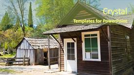  Presentation with gold rush finding panning - Presentation theme consisting of real old western gold rush background and a tawny brown colored foreground