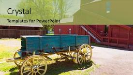  Presentation with california - Beautiful slide deck featuring real old western gold rush backdrop and a yellow colored foreground