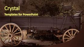  Presentation with gold rush finding panning - Beautiful presentation featuring real old western gold rush backdrop and a wine colored foreground