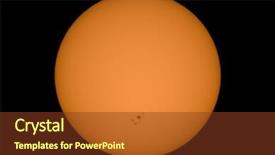  Presentation with telescope - Presentation design with starburst - real picture of the sun background and a tawny brown colored foreground
