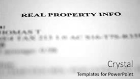 Presentation with deed - Theme with real-property-information-info-document background and a white colored foreground