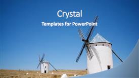  Presentation with spain music - Beautiful PPT layouts featuring quixote - windmills in campo de criptana backdrop and a ocean colored foreground