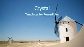  Presentation with diversity spain children - Colorful PPT theme enhanced with quixote - windmills in campo de criptana backdrop and a ocean colored foreground