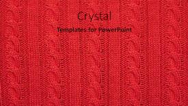  Presentation with cable - Slides having real-red-knitted-fabric background and a red colored foreground