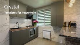  Presentation with interior - Presentation theme consisting of real-showcase-interior-of-cozy background and a  colored foreground