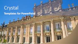  Presentation with spain - Slide set featuring real-sitio-de-san-ildefonso background and a teal colored foreground