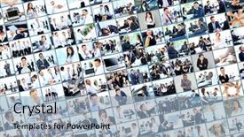  Presentation with collage - Slide deck featuring real time stock - business collage made of many background and a light blue colored foreground