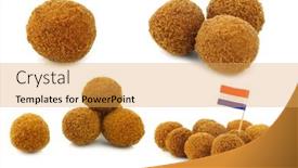  Presentation with snack - Cool new slides with real-traditional-dutch-snack-called backdrop and a yellow colored foreground