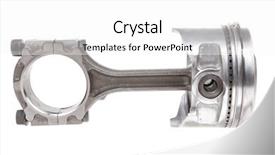  Presentation with isolated paw prints over white - PPT theme featuring real used alluminium piston isolated background and a white colored foreground