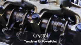  Presentation with motor engine - Presentation design with real used car motor engine background and a wine colored foreground