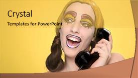  Presentation with women - Beautiful slide deck featuring lichtenstein - real women turned comic strip backdrop and a yellow colored foreground