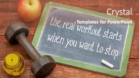  Presentation with barn wood - PPT theme with real-workout-starts background and a red colored foreground