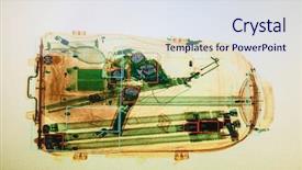  Presentation with airport security - Theme enhanced with real x-ray image background and a sky blue colored foreground