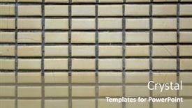  Presentation with porcelain - PPT theme having real-yellow-porcelain-tile-wall background and a coral colored foreground