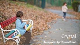  Presentation with kids - Audience pleasing slides consisting of realationship break concept with couple backdrop and a coral colored foreground