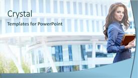  Presentation with real estate investment - Slide deck with realestate investment - attractive real estate agent woman background and a  colored foreground