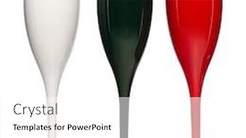  Presentation with realistic - Beautiful theme featuring realistic-champagne-glasses-three-mulricolored backdrop and a white colored foreground