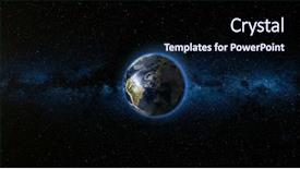 Presentation with earth science - Slides enhanced with realistic earth planet rotating background and a wine colored foreground