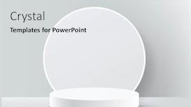  Presentation with realistic - Theme enhanced with realistic-pedestal-podium-with-grey background and a light gray colored foreground
