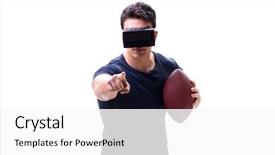  Presentation with virtual reality - Presentation theme consisting of reality glasses on white background background and a white colored foreground