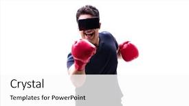  Presentation with virtual reality - PPT layouts having reality glasses on white background background and a white colored foreground