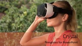  Presentation with green tree - Slide deck enhanced with reality glasses over green tree background and a red colored foreground