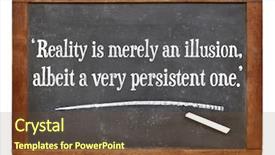  Presentation with einstein - Presentation featuring reality is merely an illusion background and a tawny brown colored foreground