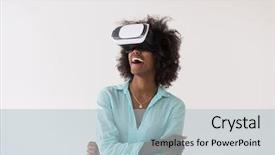  Presentation with experience - Slide deck with reality isolated on white background background and a light blue colored foreground