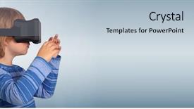  Presentation with child boy hold basket - PPT theme consisting of reality the child tries new background and a  colored foreground