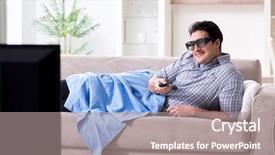  Presentation with home lending - Audience pleasing PPT layouts consisting of reality tv programs - man watching 3d tv backdrop and a gray colored foreground