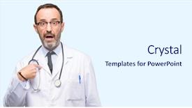  Presentation with blue professional - Audience pleasing PPT layouts consisting of realization - doctor senior man medical professional backdrop and a sky blue colored foreground