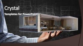  Presentation with mixed realit - Slides with realization - realize your interior dream mixed background and a dark gray colored foreground