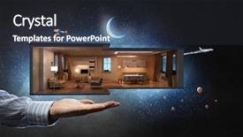  Presentation with dream - PPT theme with realization - realize your interior dream mixed background and a dark gray colored foreground