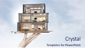  Presentation with dream - Colorful presentation enhanced with realization - realize your interior dream mixed backdrop and a sky blue colored foreground