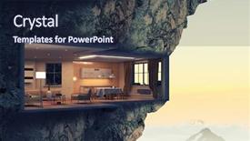  Presentation with dream - Cool new PPT theme with realization - realize your interior dream mixed backdrop and a wine colored foreground