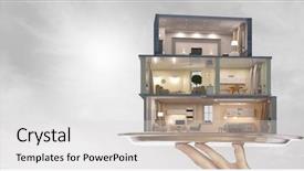  Presentation with dream - PPT layouts consisting of realization - realize your interior dream mixed background and a light gray colored foreground