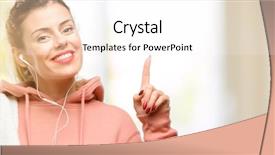  Presentation with wow - Theme having realization - young sport woman wearing workout background and a sky blue colored foreground