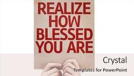  Presentation with blessed - Slides featuring realize how blessed you are background and a lemonade colored foreground