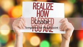  Presentation with blessed - Slide deck with realize how blessed you are background and a coral colored foreground