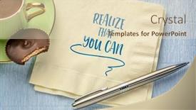  Presentation with positive attitude - Slides having realize-that-you-can-inspirational background and a lemonade colored foreground