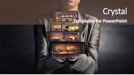  Presentation with dream - Cool new PPT theme with realize your interior dream mixed media backdrop and a dark gray colored foreground