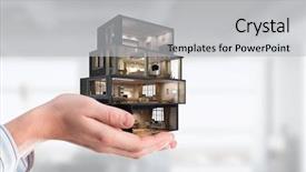  Presentation with dream - Beautiful presentation theme featuring realize your interior dream mixed backdrop and a light gray colored foreground